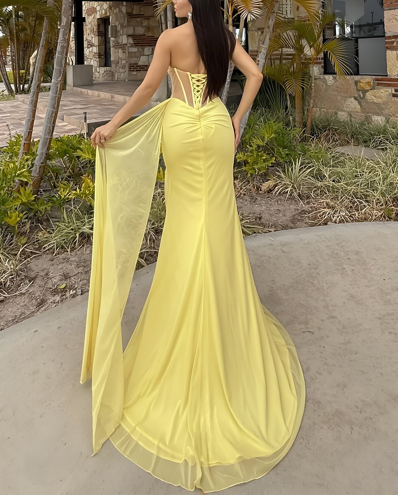 strapless drop waist prom dress Sherri Hill Strapless Taffeta Drop Waist Prom Dress 56197