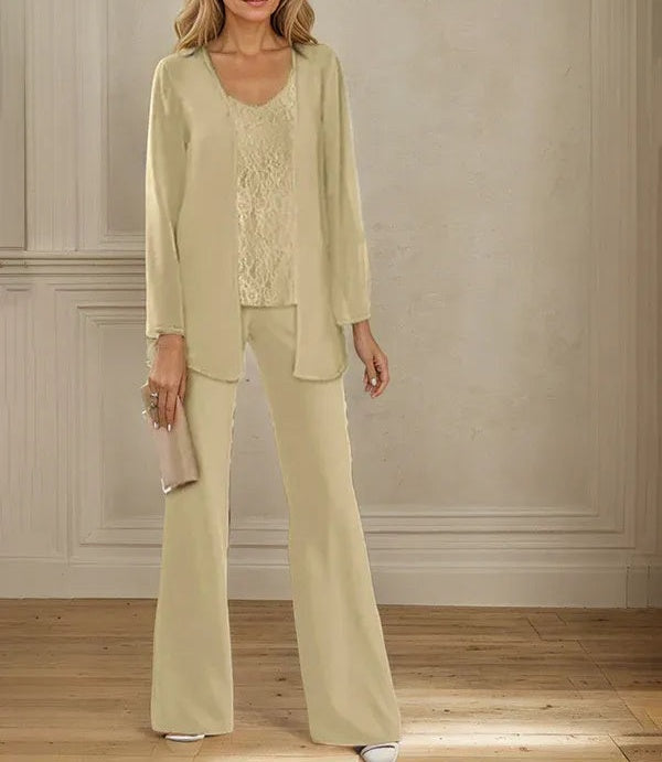 Chiffon Mother of the Bride Pantsuits with Jacket
