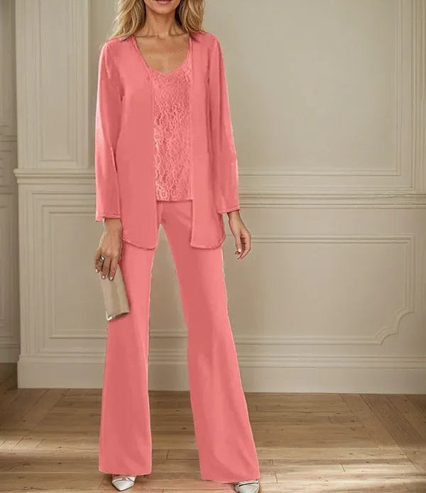 Chiffon Mother of the Bride Pantsuits with Jacket