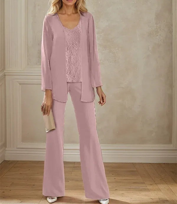 Chiffon Mother of the Bride Pantsuits with Jacket