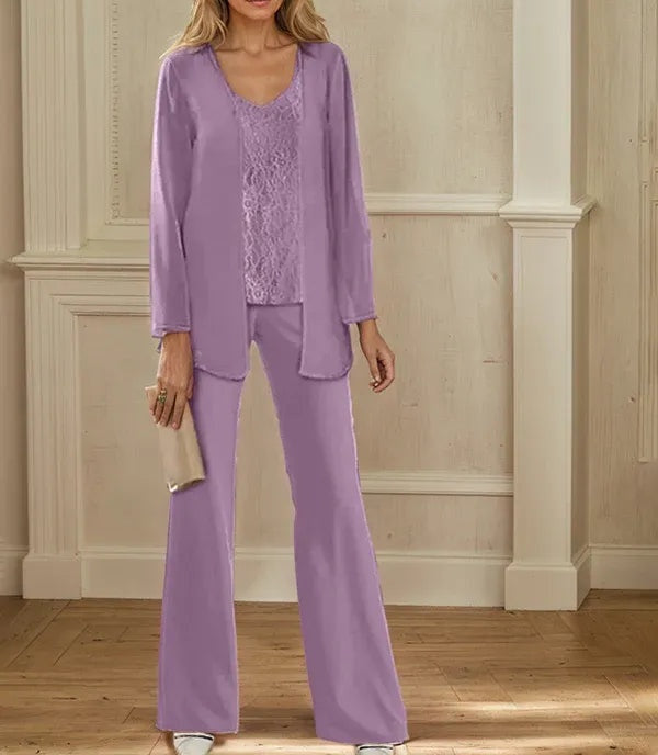 Chiffon Mother of the Bride Pantsuits with Jacket