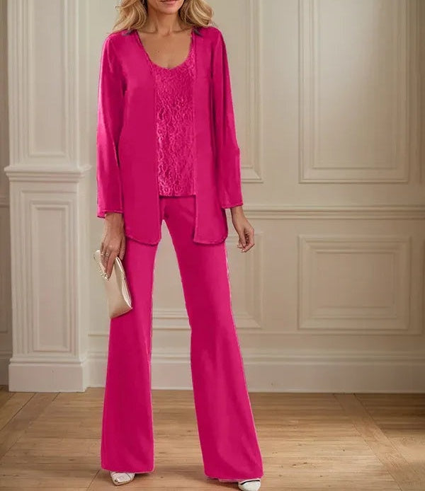 Chiffon Mother of the Bride Pantsuits with Jacket