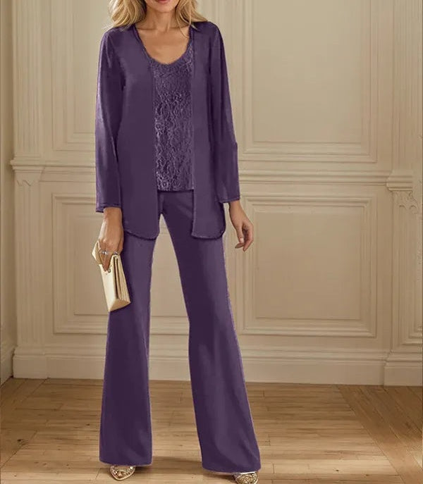 Chiffon Mother of the Bride Pantsuits with Jacket