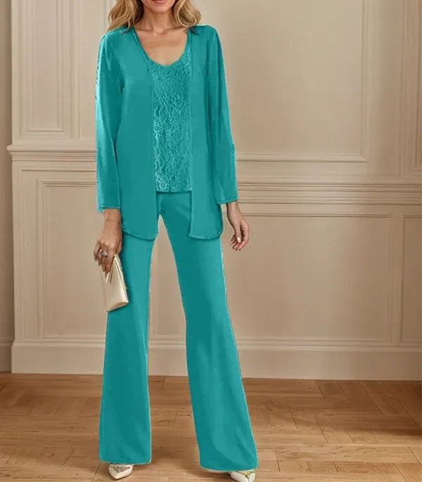 Chiffon Mother of the Bride Pantsuits with Jacket