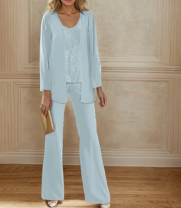Chiffon Mother of the Bride Pantsuits with Jacket