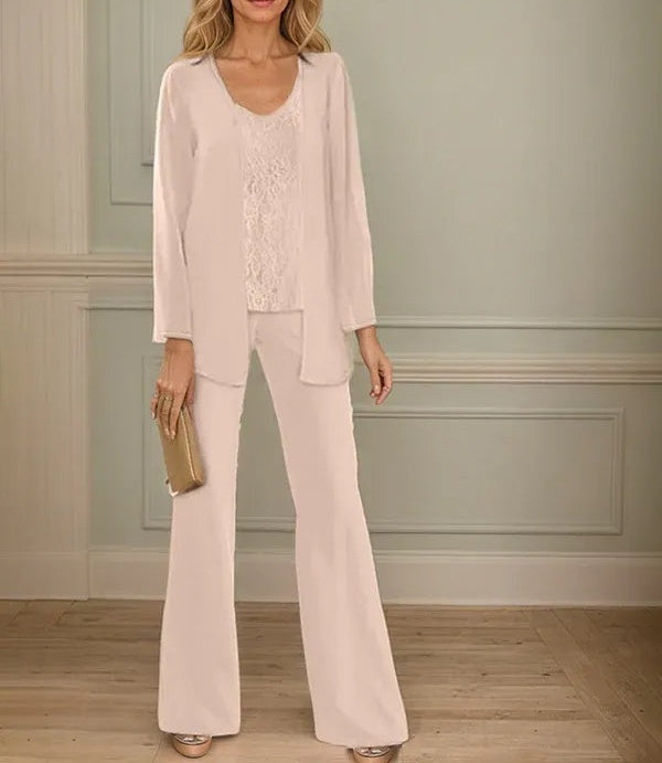Chiffon Mother of the Bride Pantsuits with Jacket