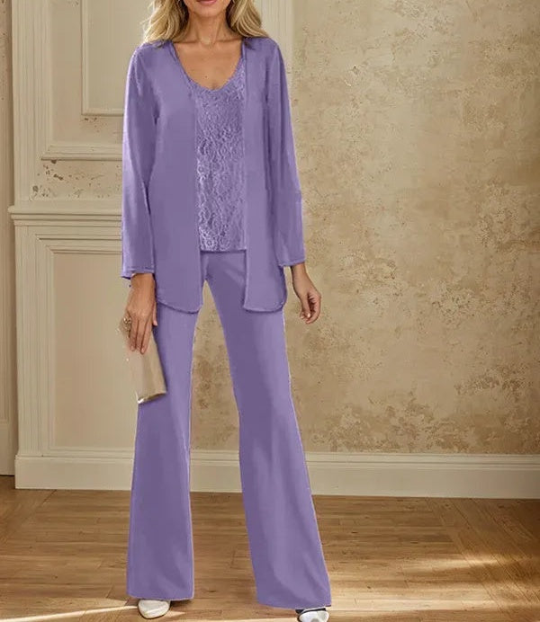 Chiffon Mother of the Bride Pantsuits with Jacket
