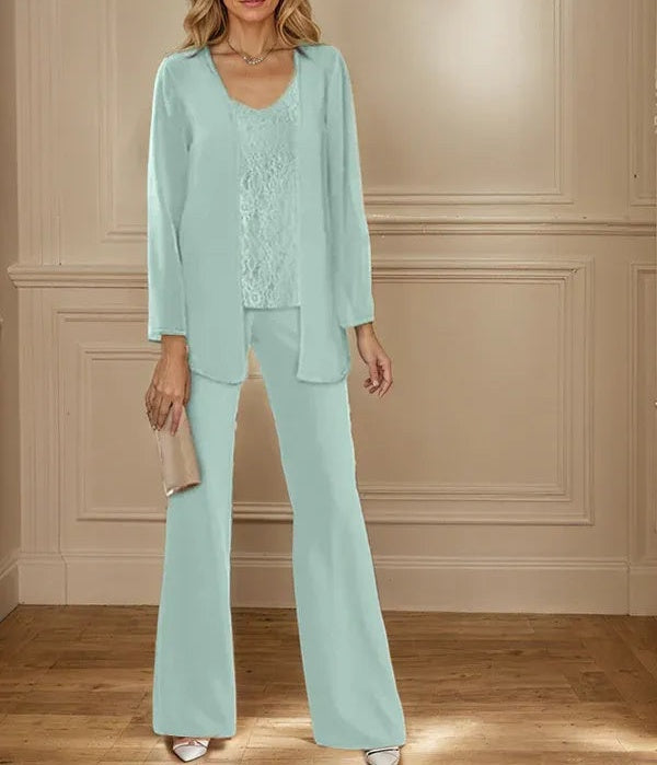 Chiffon Mother of the Bride Pantsuits with Jacket