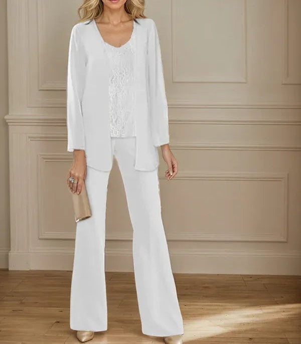 Chiffon Mother of the Bride Pantsuits with Jacket