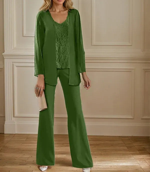 Chiffon Mother of the Bride Pantsuits with Jacket