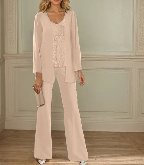 Chiffon Mother of the Bride Pantsuits with Jacket