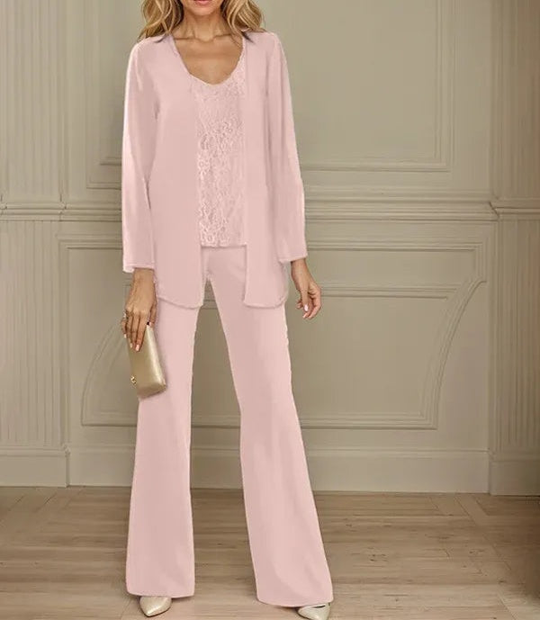 Chiffon Mother of the Bride Pantsuits with Jacket