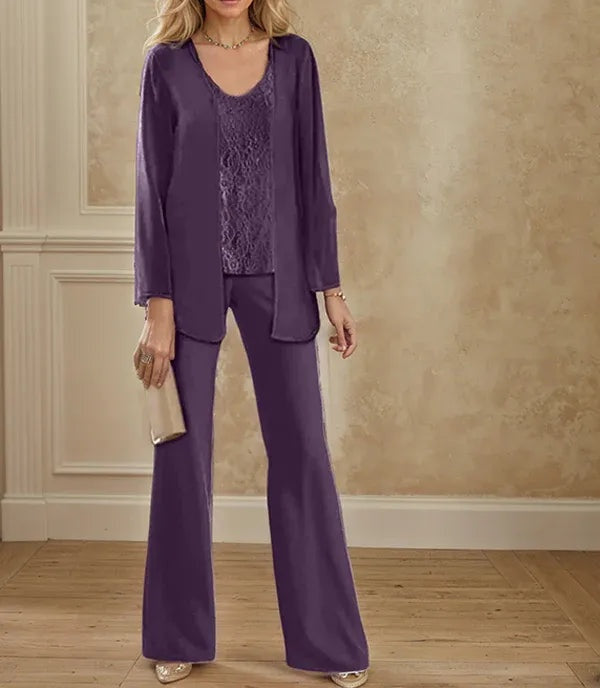 Chiffon Mother of the Bride Pantsuits with Jacket