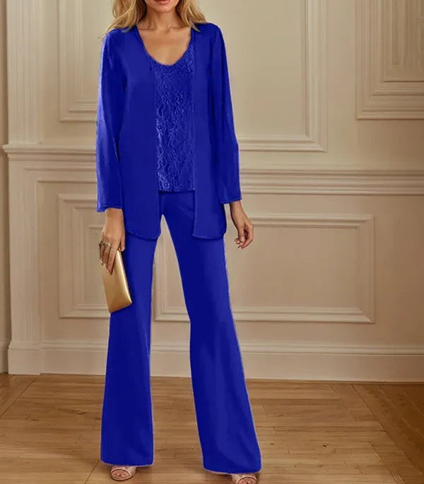 Chiffon Mother of the Bride Pantsuits with Jacket