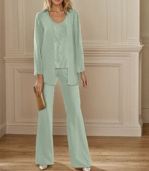 Chiffon Mother of the Bride Pantsuits with Jacket