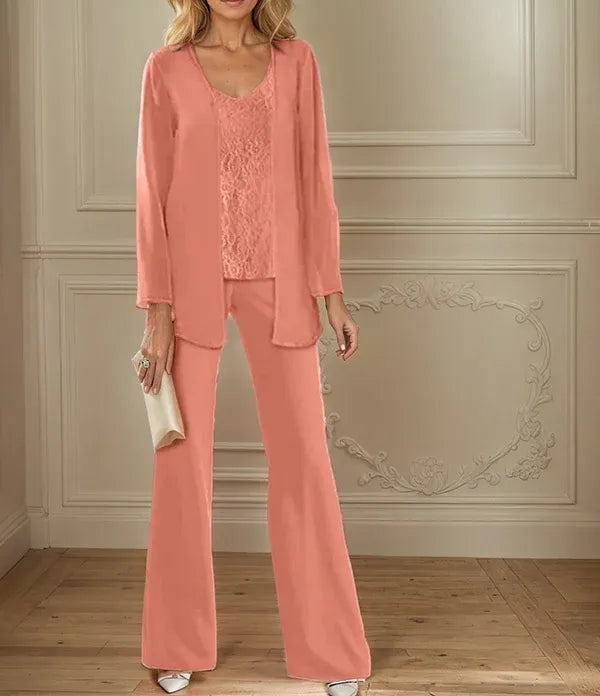 Chiffon Mother of the Bride Pantsuits with Jacket