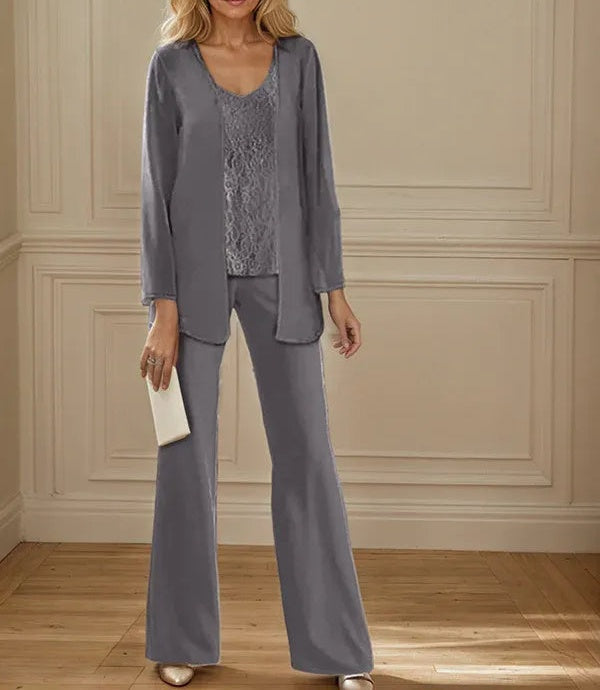 Chiffon Mother of the Bride Pantsuits with Jacket