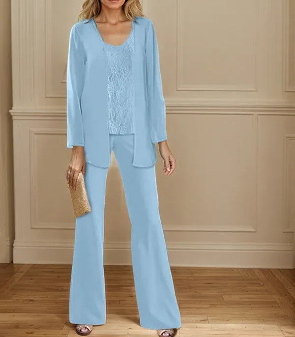 Chiffon Mother of the Bride Pantsuits with Jacket