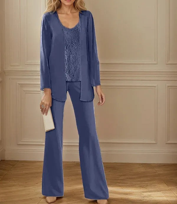 Chiffon Mother of the Bride Pantsuits with Jacket