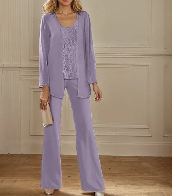 Chiffon Mother of the Bride Pantsuits with Jacket