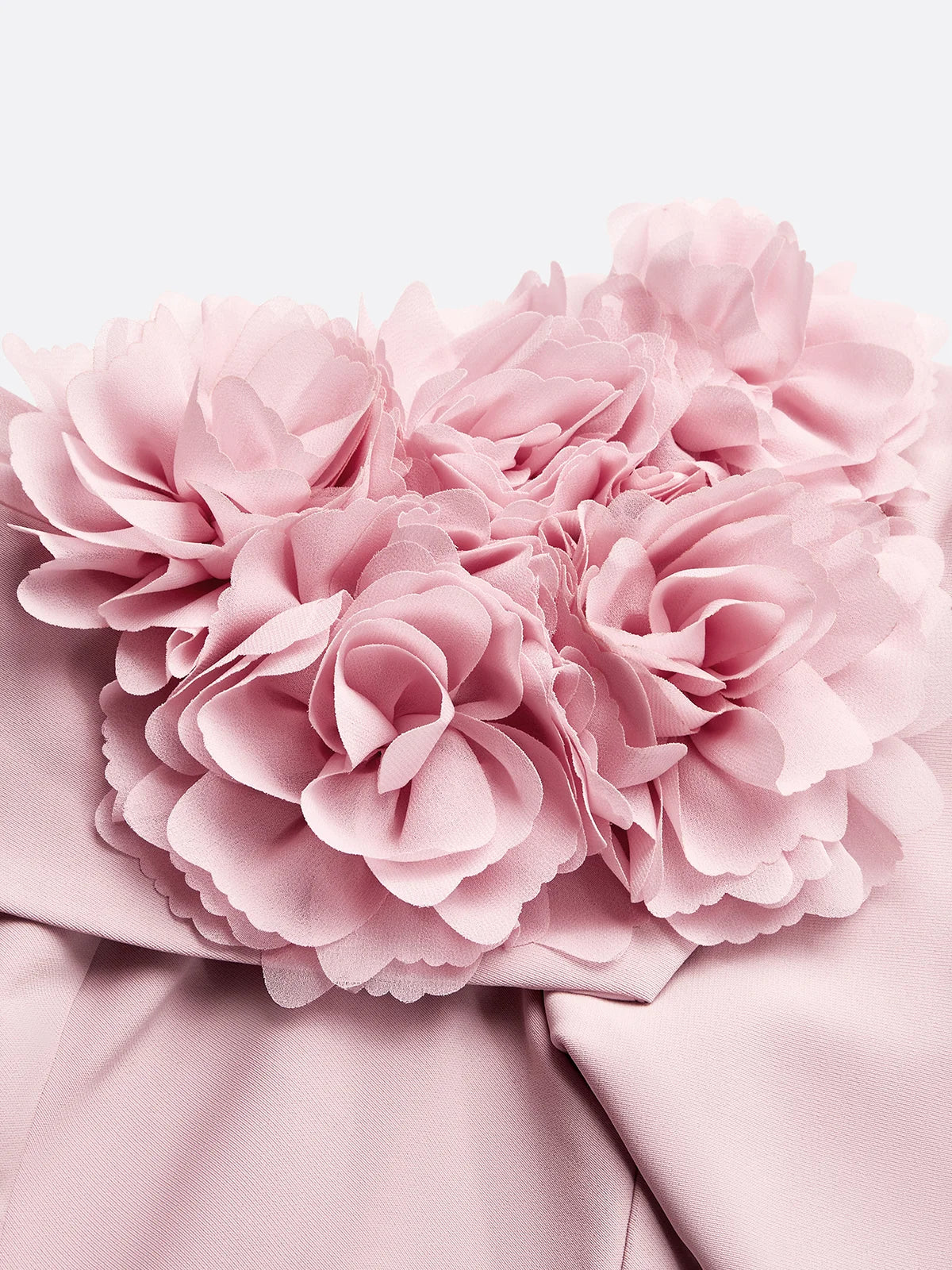 Women Pink 3D Floral Off The Shoulder Short Sleeve Dressy Jumpsuit