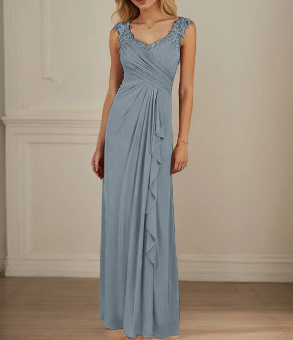 Champagne A-Line Sweetheart Neckline Pleated Mesh Dress