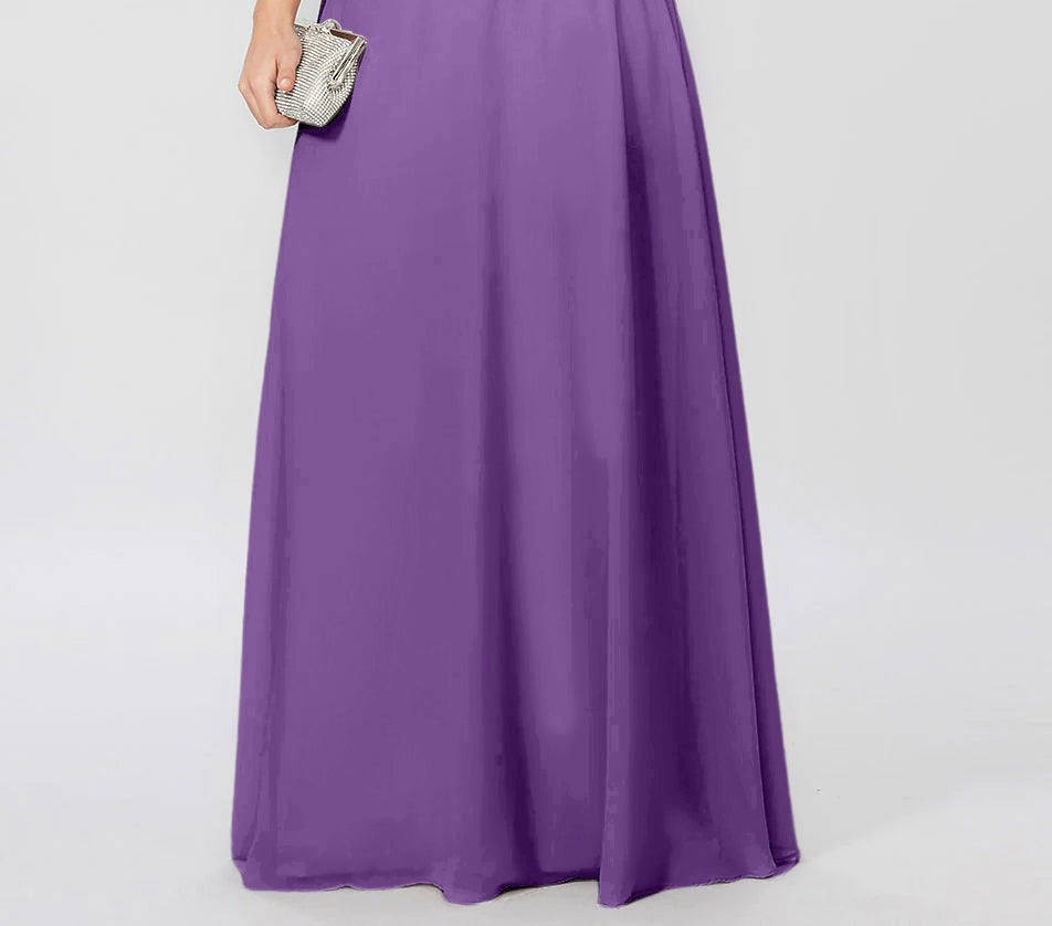 A-Line/Princess Round Neck 3/4 Length Sleeves Floor-Length Mother of the Bride Dresses with Applique & Sequins