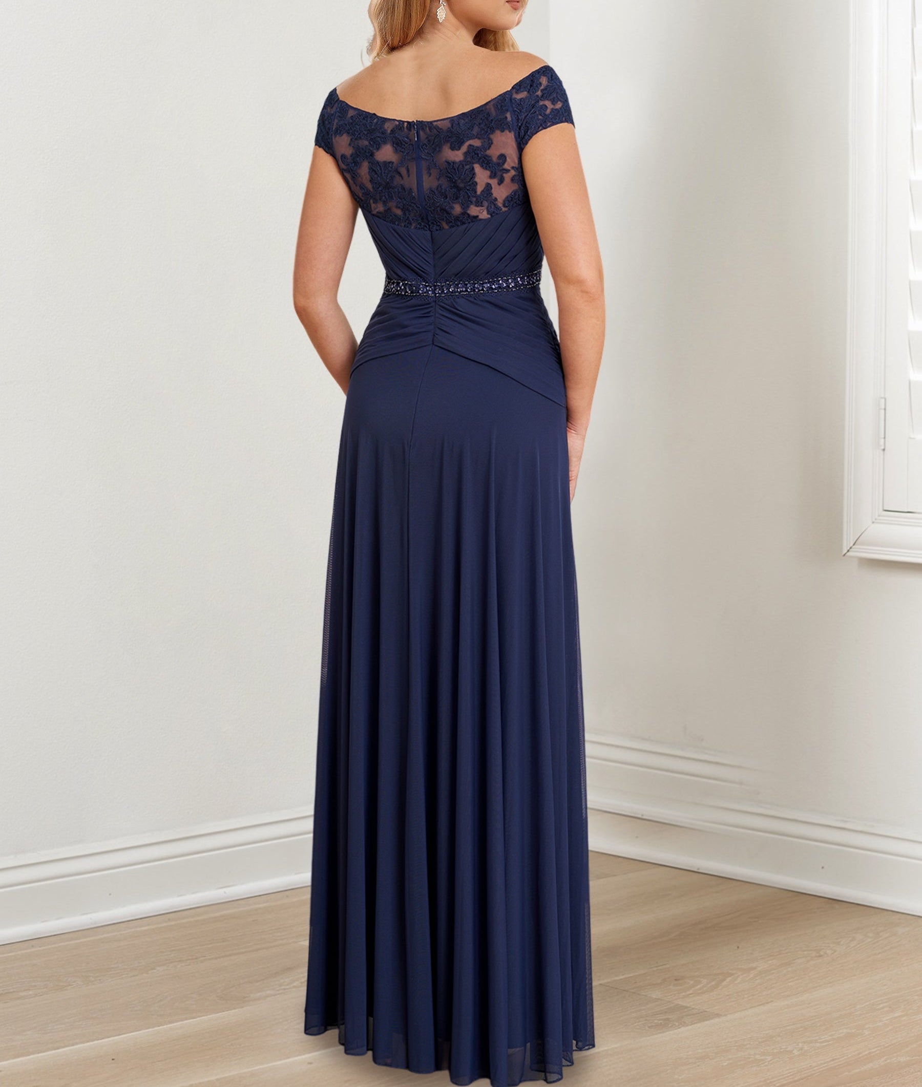 A-Line/Princess Off-the-Shoulder Floor-Length Mother of the Bride Dresses