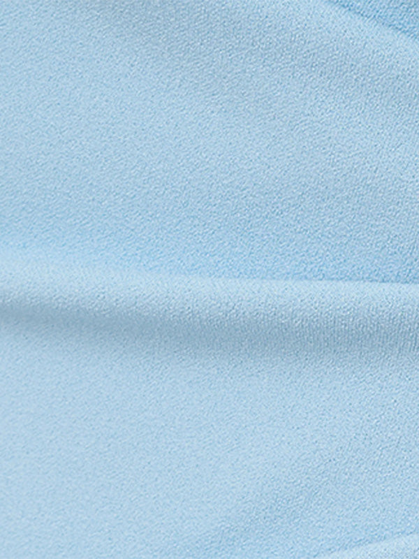 Sky Blue Chiffon Off the Shoulder 3/4 Sleeves Ankle Length Mother of the Bride Dress