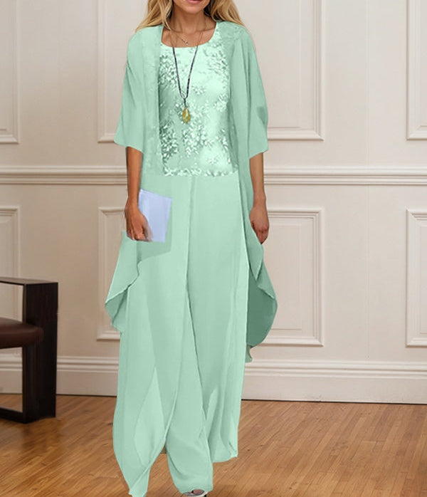 Chiffon Mother of the Bride Pantsuits with Jacket