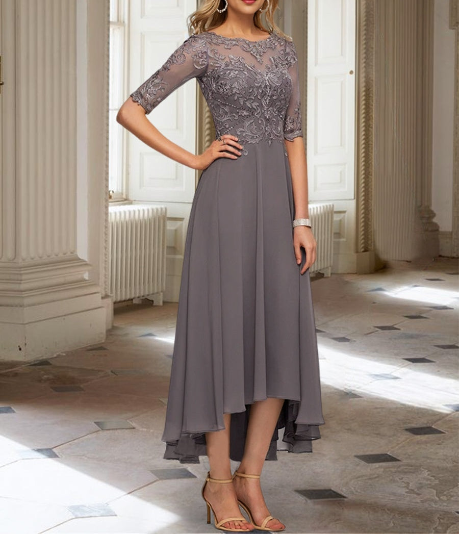 A-Line/Princess Half Sleeves Mother of the Bride Dresses with Applique