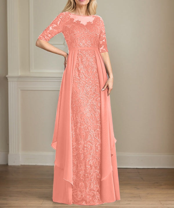 Chiffon Lace Maxi Dress