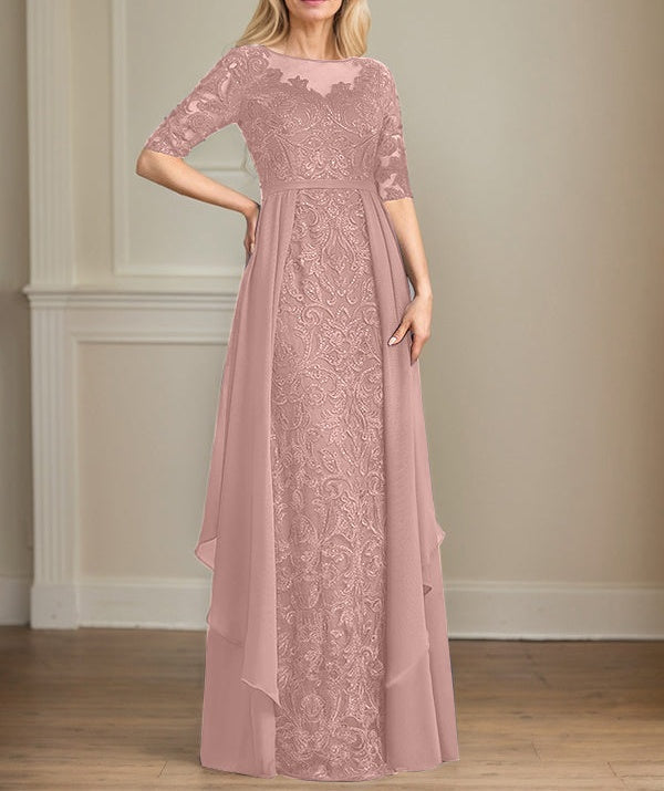 Chiffon Lace Maxi Dress