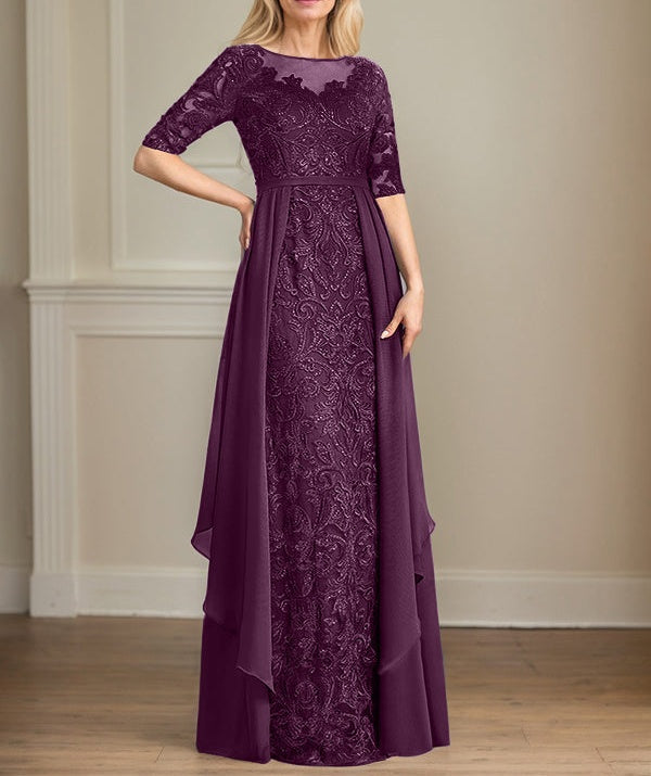Chiffon Lace Maxi Dress