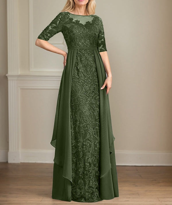 Chiffon Lace Maxi Dress