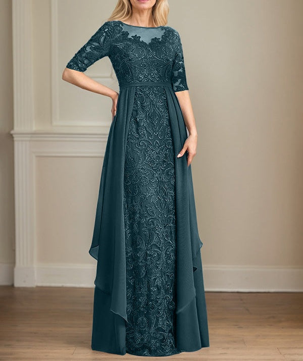 Chiffon Lace Maxi Dress