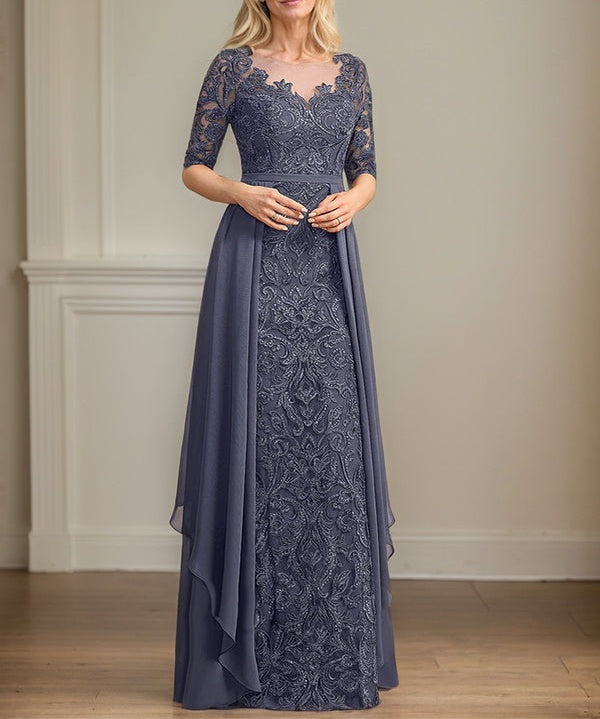Chiffon Lace Maxi Dress