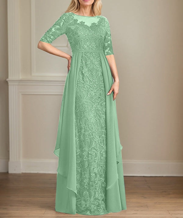 Chiffon Lace Maxi Dress