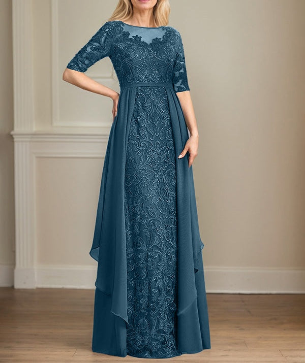 Chiffon Lace Maxi Dress