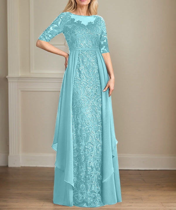 Chiffon Lace Maxi Dress