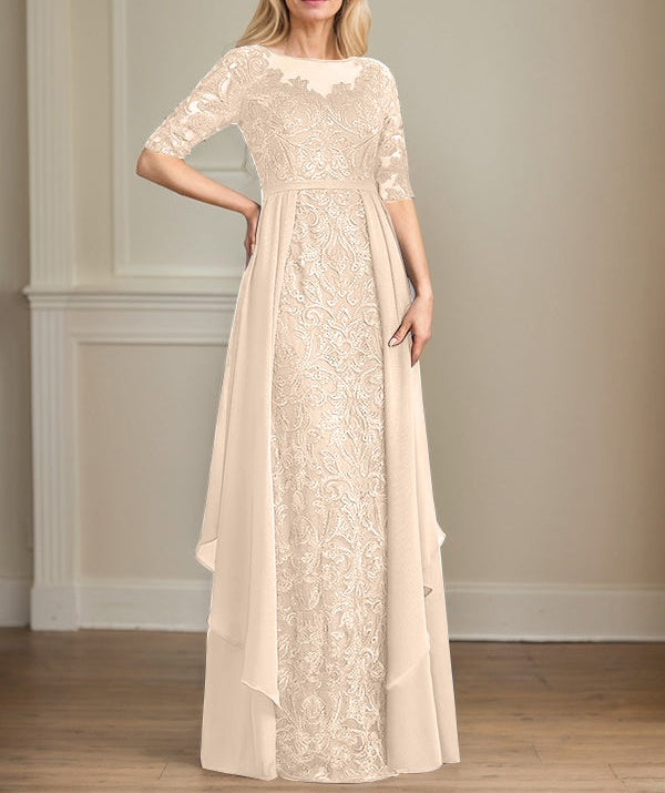 Chiffon Lace Maxi Dress