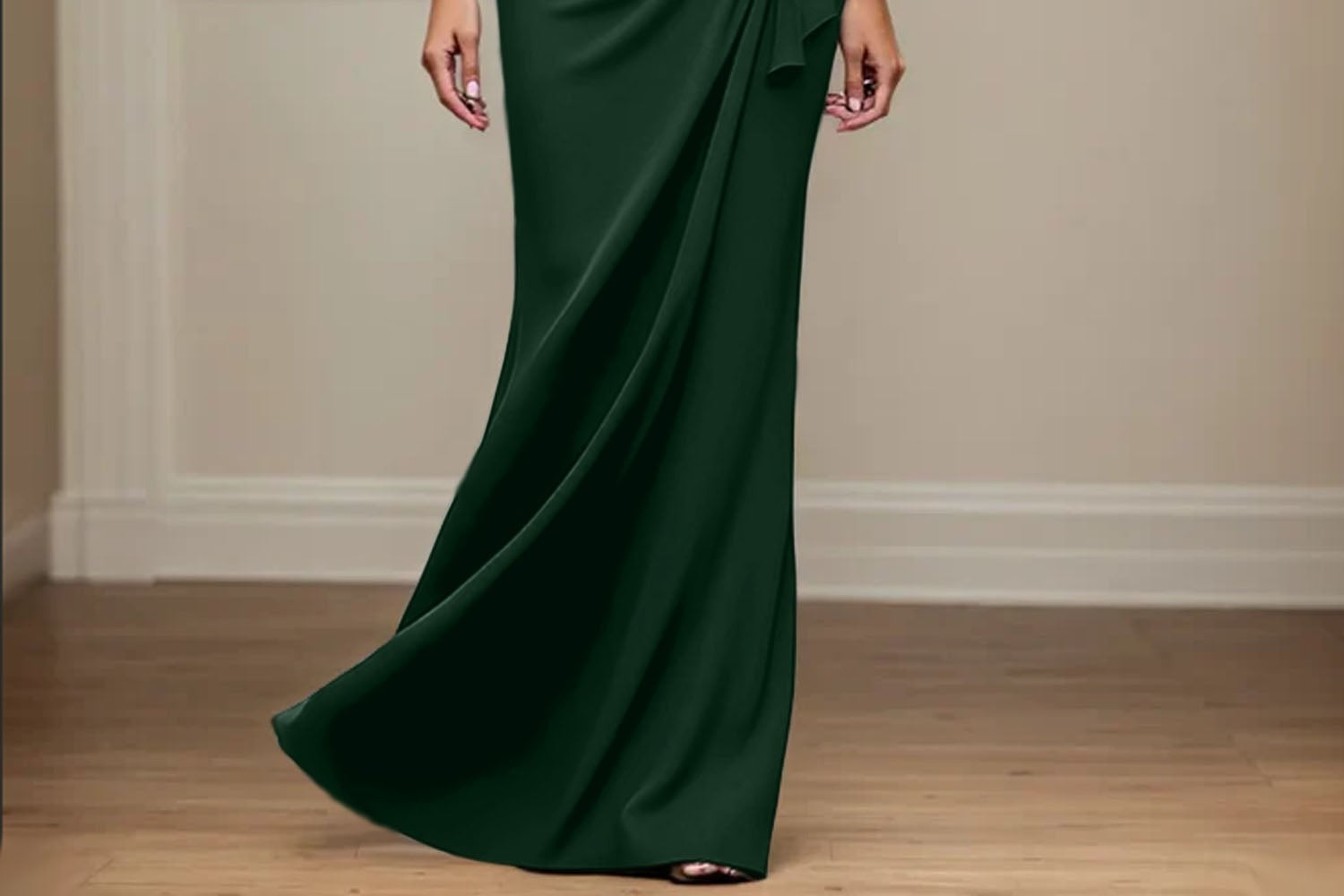 Trumpet/Mermaid Asymmetrical Mother of the Bride Dress with Appliques