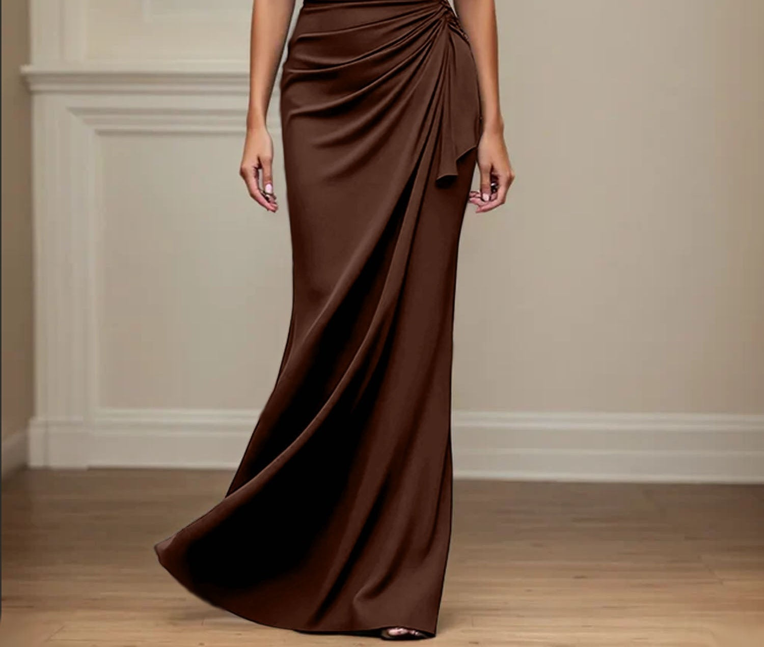 Trumpet/Mermaid Asymmetrical Mother of the Bride Dress with Appliques