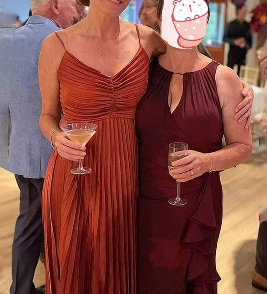 A-Line/Princess Spaghetti Strap V-Neck Pleated Satin Long Prom Dresses