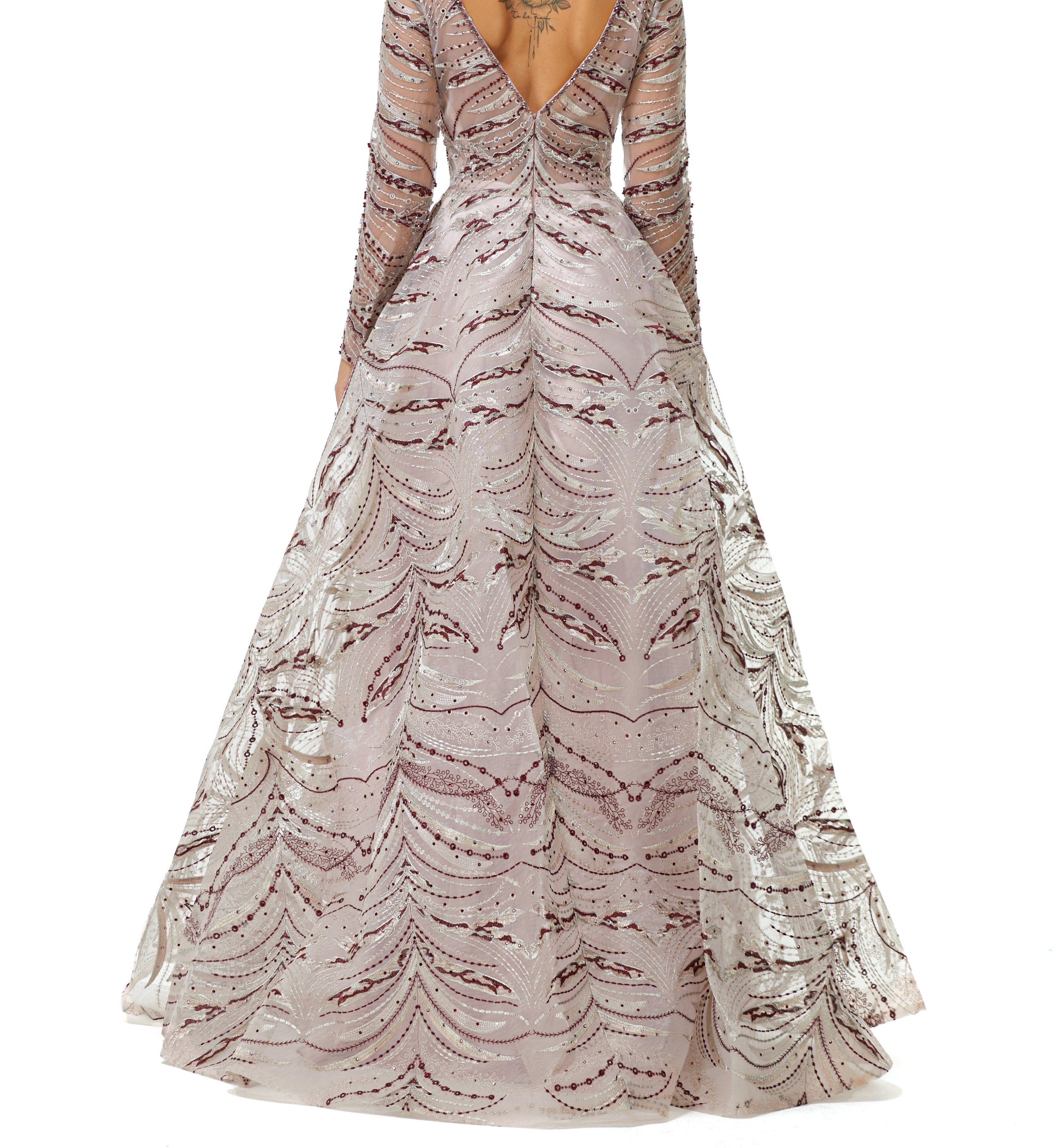 ombreprom Design | Sparkle Beaded Long Sleeves Prom Dresses