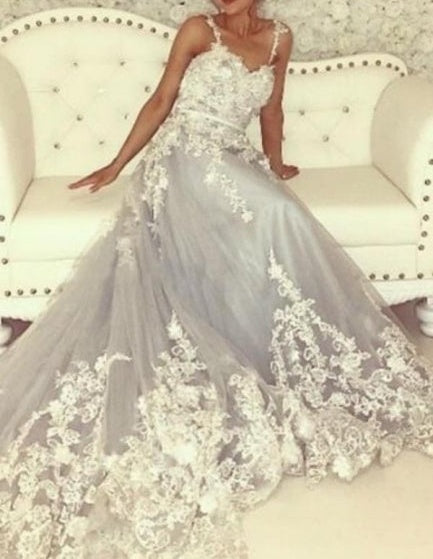 Gorgeous Sleeveless Sweetheart Prom Dresses With Lace Long
