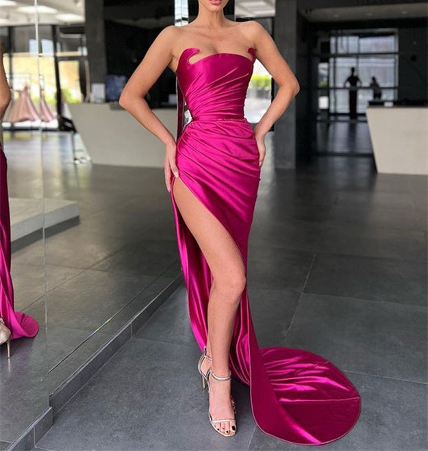Classic Sleeveless Amazing  Slit Prom Dresses Mermaid Long