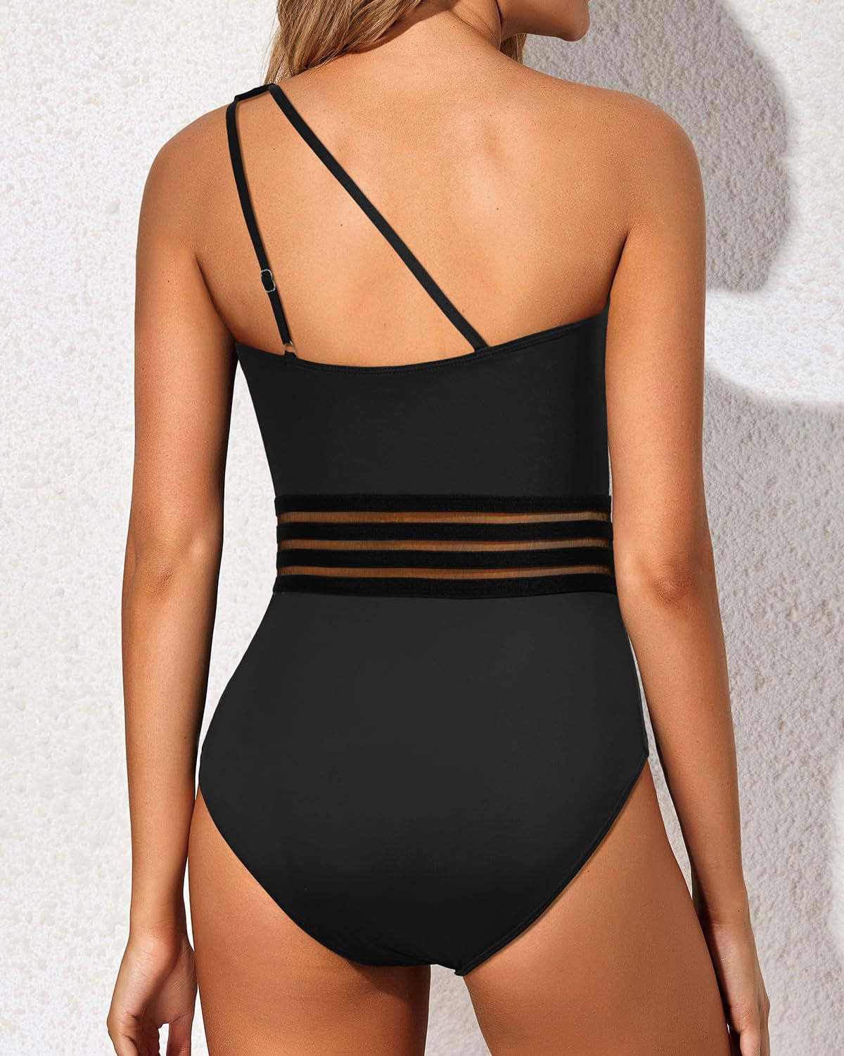 OmbreSwim - One Shoulder One Piece Swimsuit for Women Tummy Control Bathing Suits