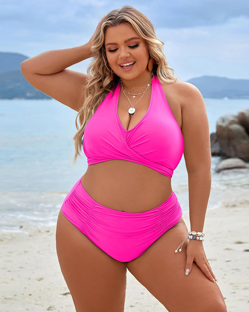 OmbreSwim - Tummy Control Bathing Suits Modest High Waisted Bikini Sets