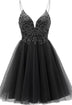 Colorful Applique Design A-line Short-sleeved Party Dress Homecoming Dresses, DP5968 main image 1